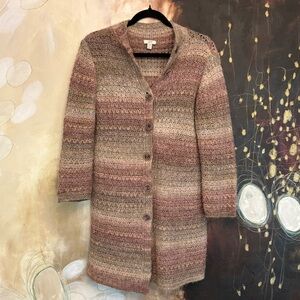 J Jill Women's Multicolor Cardigan Sweater